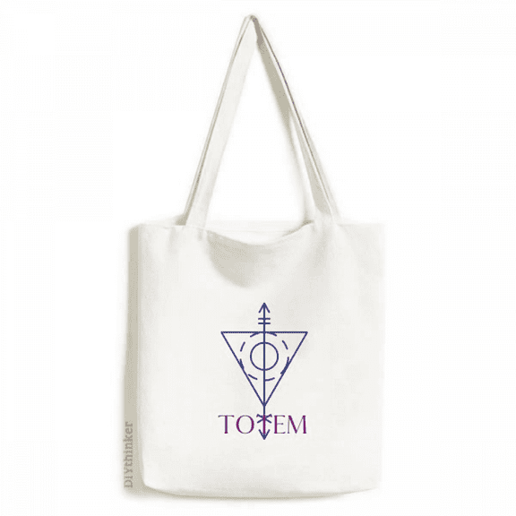 Arrowhead Triangular Totem Circle Tote Canvas Bag Shopping Satchel Casual Handbag