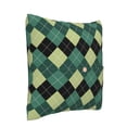 thumbnail image 2 of Bingfone Green Squares Linen Throw Pillow Covers Cushion Case Pocket Button Vintage Farmhouse Pillowcase-18"x18", 2 of 9