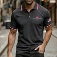 thumbnail image 3 of Homeyce Mens 4th Of July Polo Shirts 250th America Anniversary Freedom Usa Flag Polo Shirts Short Sleeve Independence Day Polo T-Shirts Button Down 1776-2026 Patriotic Tee Tops,Gray XL, 3 of 3
