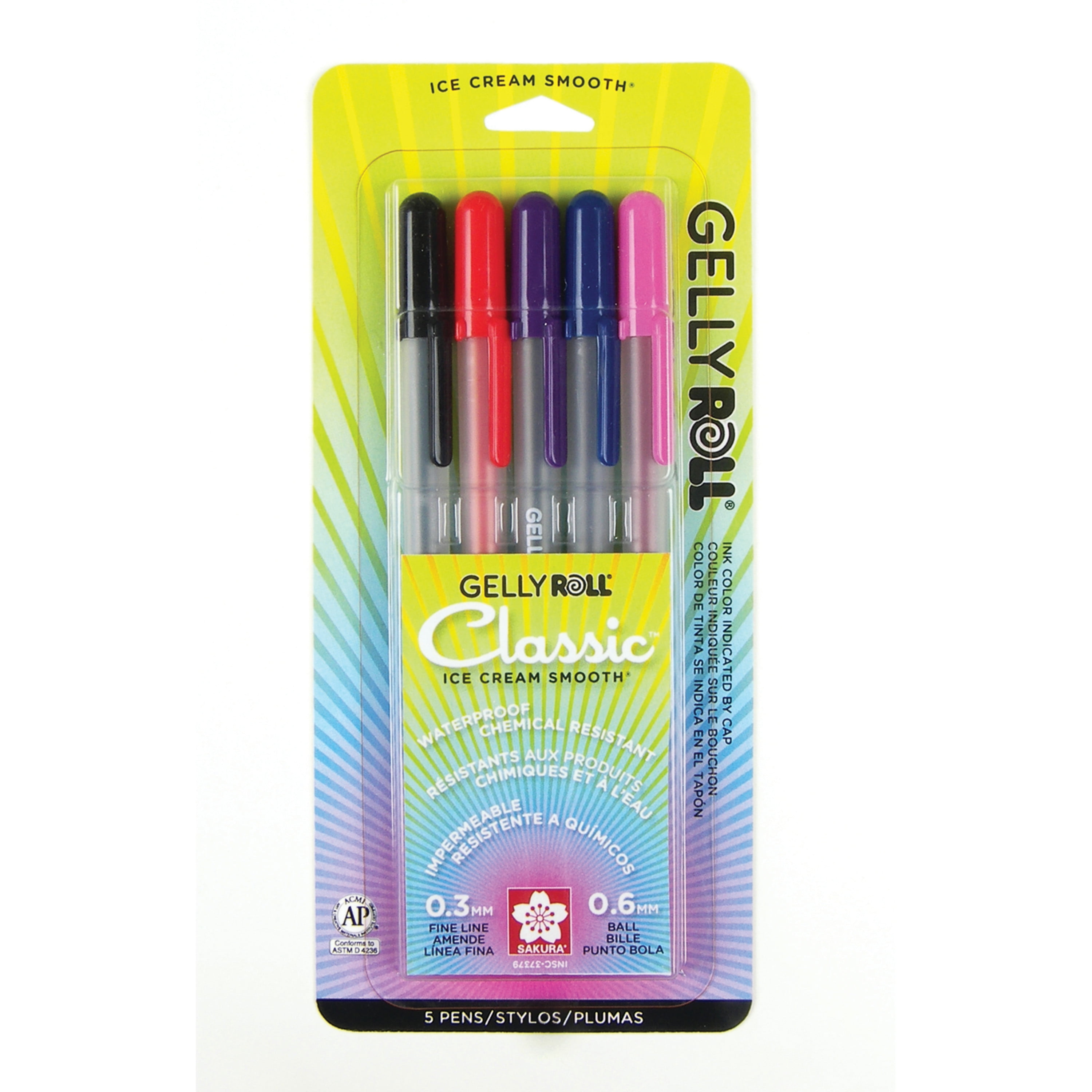 0.3mm Line Choose from 6 Colors Sakura Gelly Roll Classic Fine Point Gel Pen 