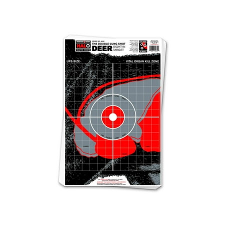 Thompson Target HALO Life-Size Deer Vitals Reactive Splatter Targets 12.5x19 10