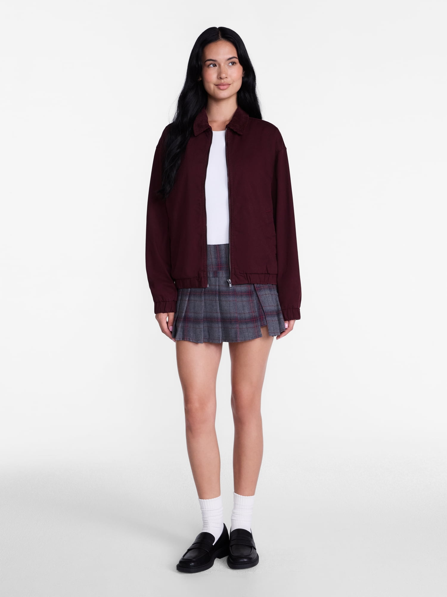 Madden NYC Women's Cotton Twill Bomber Jacket, Sizes XXS-XXL