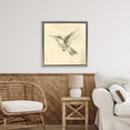 thumbnail image 2 of Stupell Industries Vintage Hummingbird Sketch Gray Framed Floater Canvas Wall Art, design by Petal Prints Design, 2 of 9