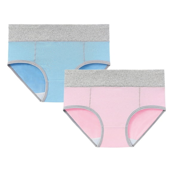 Seductiva Panties for Women Women's Cotton Underwear High Waist Briefs Soft Underpants Ladies Full Coverage 2 Pack