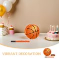 thumbnail image 3 of WHAMVOX Basketball Pinata for Party Durable Cardboard Orange Decorative with Blindfold Stick and Hanging Loop, 3 of 6