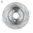 thumbnail image 2 of Front Drilled Slotted Brake Disc Rotors 296mm For 2007-2009 Saturn Aura, 2 of 6