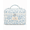 Light blue, variant on Large Capacity Makeup Bag, Floral Cotton Travel Cosmetic Bag and Toiletry Organizer
