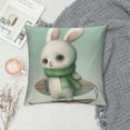 thumbnail image 2 of Orinice Bunny Graphic Decorative Throw Pillow Cover for Home Couch Living Room Bed Sofa - Summer Printed on Both Sides 1PC 20x20in, 2 of 5