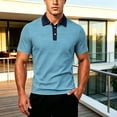 thumbnail image 2 of JAJAHO Mens Striped Polo Shirts Quick Dry Summer Short Sleeve Lightweight Performance Polos For Men Outdoor Golf Wear Versatile Tops, 2 of 4