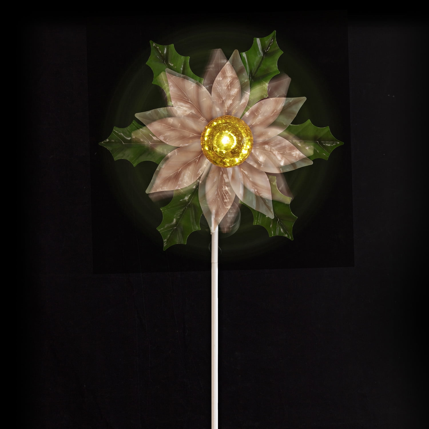 Alpine Corporation Solar Poinsettia Garden Stake With Led Light White Walmart Com Walmart Com