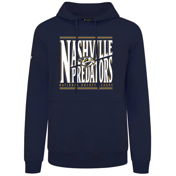 Men's Levelwear Navy Nashville Predators Podium Powerhouse Pullover Hoodie