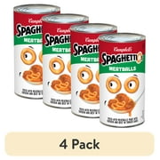 (4 pack) SpaghettiOs Canned Pasta with Meatballs, 22.2 oz Can