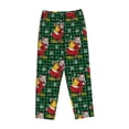 thumbnail image 4 of Daiia Vintage Santa Skiing Green Plaid Women's Sleep Pant with Pockets and Drawstring,Pajama Pants-XX-Large, 4 of 9