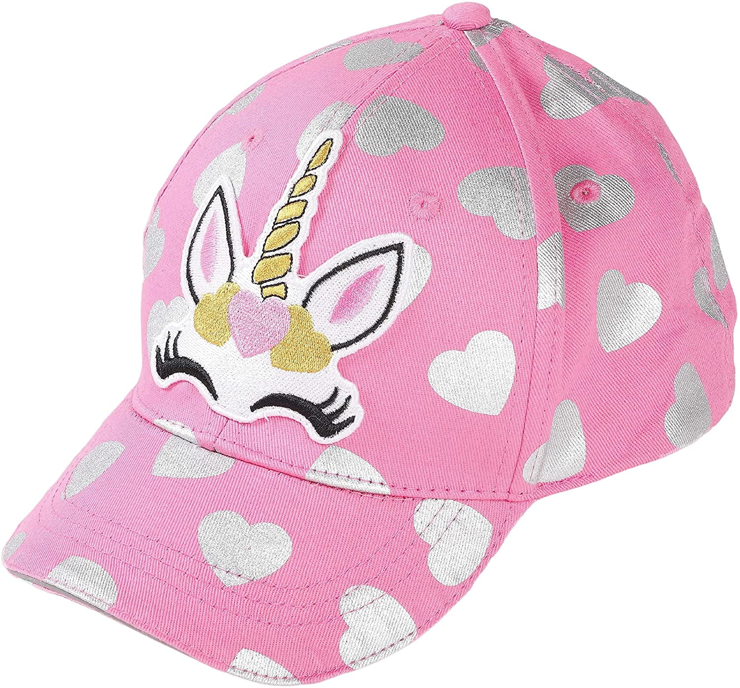 Girls Cotton Adjustable Cute Unicorn-Baseball-Cap for 3-12Years