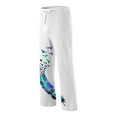 thumbnail image 4 of Zszcpp Summer Pants For Mens 2025 Drawstring Feather Print Length Full Pocket Tree Bird Tie Daily Lounge Trousers Casual Trouser, 4 of 8