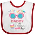 thumbnail image 3 of Inktastic Happy Birthday Daddy Boys or Girls Baby Bib, 3 of 4