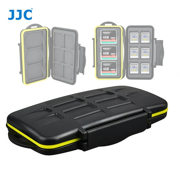 CF Card Case, CD Card Case, JJC MC-SD6CF3 Anti-Shock Water-Resistant Shockproof Storage Memory Card Case fits 6 SD 3 x CF Compact Flash Card