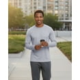 thumbnail image 4 of Real Essentials 3 & 5 Pack: Men's Mesh Quick Dry Athletic Long Sleeve T-Shirt UPF SPF UV Sun (Available In Big & Tall), 4 of 4
