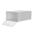 thumbnail image 3 of Caja de almacenamiento de zapatos transparente plegable, organizador de zapatos apilable de plástico, 1 ud.(Compre 2 y ahorre 10%), 3 of 7