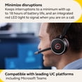 thumbnail image 5 of Jabra Evolve 75 SE, Link380a UC Stereo - Auriculares Bluetooth con micrófono con cancelación de ruido, batería de larga duración y conectividad dual - Funciona con todas las demás plataformas - Negro, 5 of 5