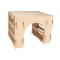 thumbnail image 2 of Alimentador de heno de conejo de madera, soporte de heno escondite para animales pequeños, Chinchillas, conejos, hámsteres enanos, conejos, 2 of 9
