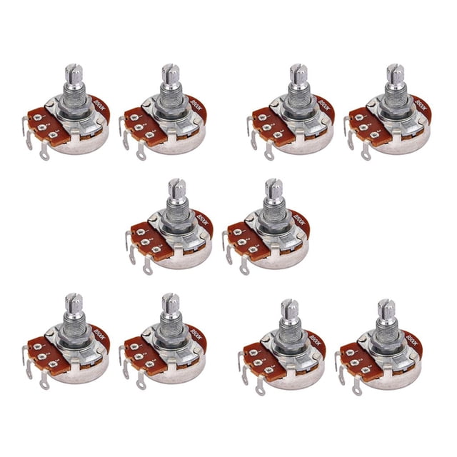 10x Potenciómetros B500K Yuyangstore Para guitarra Eléctrica Control de Push Pull