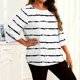 thumbnail image 2 of TaTaai Women's Gradient Print Long Sleeved T-shirt, Plus Size Round Neck Top, Lightweight Soft Design, All Seasons Wear, Casual Daily Party Work Dating Home Outfit Gift, 2 of 6