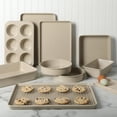thumbnail image 4 of 10 Piece Baking Pans Ceramic Non Stick Bakeware Set - Taupe, 4 of 4