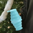 thumbnail image 4 of Blue Collapsible Water Bottle 17oz(500ml) Silicone Foldable Water Bottles for Travel Gym Camping Hiking Reuseable BPA Free Portable LeakProof Sports Water Bottle, 4 of 6