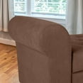thumbnail image 3 of Storage Bench with Upholstered Rolled Arm Ottoman Bench Couch w/ Solid Wood Legs for Bedroom End of Bed,and Living room,Brown, 3 of 8