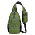 thumbnail image 3 of Green Crossbody Sling Bag Lightweight Shoulder Backpack for Hiking Travel Cycling and Outdoor Sports, 3 of 9