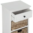 thumbnail image 4 of SAFAVIEH Carrie 1 Drawer Storage Side Table with 2 Baskets, Distressed Cream, 4 of 5