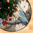 thumbnail image 4 of Bird Flower Fall Christmas Tree Mats Waterproof Tree Skirt, Autumn Theme Xmas Tree Stand Tray Mat Floor Protector Pad for Holiday Party Decoration, 28.3", 4 of 6