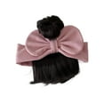 thumbnail image 2 of WEIWEIGG Bowknot Wigs for Girls, Fashionable Bun Wig Hairpieces, Solid Headwear Girls Hair for Daily, Party Ues, 2 of 9