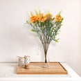 thumbnail image 6 of Latrodar Simulated Flowers Five Blossoms Home Decor Vase Flower Arrangement Outdoor Wedding Gardening Decoration Fake Flowers Household Items for New Home Orange Plastic, 6 of 6