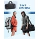 thumbnail image 3 of Bolsa de gimnasio BAGSMART de 35 litros para viajes deportivos con calzado portátil, negra, 3 of 9