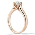 thumbnail image 3 of Round Cut Moissanite by Charles & Colvard Trellis Solitaire Engagement Ring in 14k Rose Gold, 3 of 4