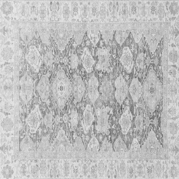 Ahgly Company Indoor Square Oriental Gray Traditional Area Rugs, 3' Square