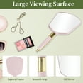 thumbnail image 3 of Unique Bargains Square Handheld Mirror with Handle for Women 4.3" W x 9.5" L Pink, 3 of 7