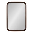 thumbnail image 2 of Kate and Laurel Hutton Modern Rounded Rectangle Wall Mirror, 20 x 30, Walnut Brown, Transitional Geometric Mirror for Wall, 2 of 8