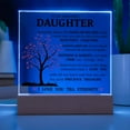 thumbnail image 5 of Daughter Keepsake - Lamp of Love, Unique Birthday Gift for Daughter, Square Led Acrylic Plaque with Meaningful Message on Display, Best Gift Idea for Christmas, Daughter's Love Plaque, Gift from Mom, 5 of 5