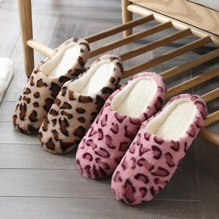 Leopard print slippers walmart 2025