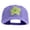 Purple, variant on Chiffon Flower Iron on Patched Unstructured Pigment Dyed Cotton Cap - Purple OSFM
