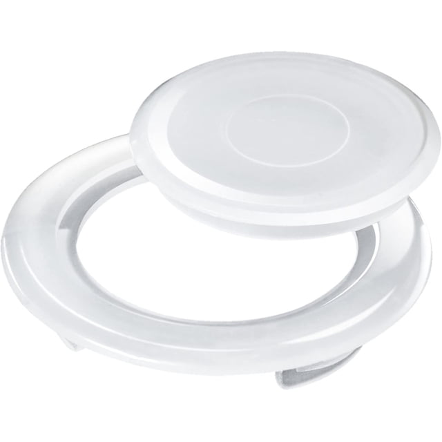 2 Inch Patio Table Umbrella Hole Ring and Cap Set, Standard Size Umbrella Thicker Hole Ring Plug and Cap Set (White)(White)