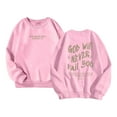 thumbnail image 7 of SGMVNU Girls Casual Long Sleeve Sweatshirt 3-4 Years Fashion Oversized Sweatshirt Letter Graphic Kids Crew Neck Cute Pullover Relaxed Fit Tops Pink, 7 of 7