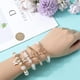 thumbnail image 3 of Conjunto de 4 pulseras de cuentas con colgante de mariposa y piedra, apilables, elásticas, con cuentas blancas, estilo bohemio, joyería colorida., 3 of 6