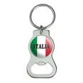 thumbnail image 1 of Italia Italy Italian Flag Bottle Cap Opener Keychain Key Ring, 1 of 5