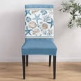 thumbnail image 4 of Chair Covers Ocean Shells Boho Dining Chair Slipcovers Blue Coral Starfish Stretch Removable Chair Seat Protector Party Decoration Set of 1, 4 of 6