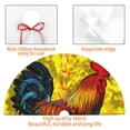 thumbnail image 4 of Rateoe Colorful Rooster Print Christmas Tree Skirt 48" for Xmas Holiday New Year Party Circle Tree Mat Ornaments Decoration, 4 of 7