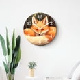 thumbnail image 4 of 10 Inch Wall Clock Battery Operated Silent Clock Decorative for Office, Kitchen, Outdoor, Living RoomCute Red Fox Sleeping in The forest Cute Drawing, 4 of 4